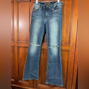 Joes Denim Women’s W30x 32 Inseam Predistressed W Knee Holes Bootcut Euc As Seen